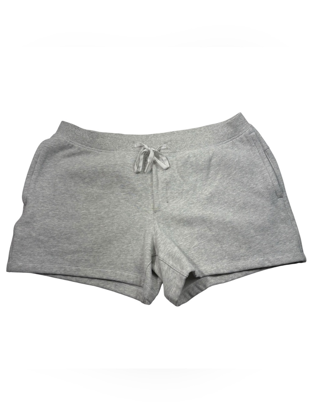 Lululemon Women's Steady State Superloft Fleece Lounge Shorts 3.5 XXL Light Gray
